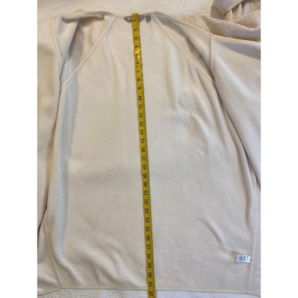 Athleta Wrap Cardigan Sweater Oatmeal Heather Cream XL Open Front Yoga Pilates - Picture 4 of 7